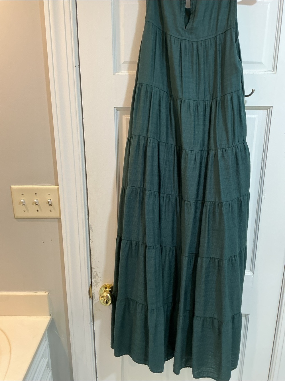 J. Jill Forest Green Tiered Maxi Dress - Picture 6 of 8